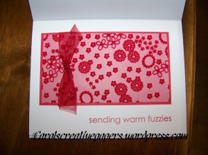 Warm Fuzzies, Red with Ribbon