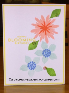Stampin Up, Flower Patch Card 2, Happy Blooming Birthday